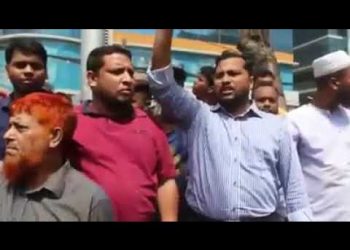শ্রমিক দিবসে ঢাকা মহানগরী দক্ষিণের শ্রমিক সমাবেশ বক্তব্য রাখছেন আতিকুর রহমান