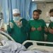 ফেডারেশনের সাবেক কেন্দ্রীয় সভাপতি শেখ আনসার আলীর শয্যা পাশে আ ন ম শামসুল ইসলাম