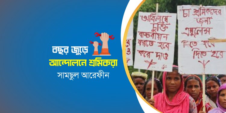 বছর জুড়ে আন্দোলনে শ্রমিকরা